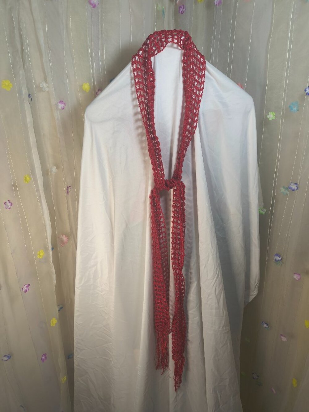 Unbranded Scarf Red 3 by 80 inches